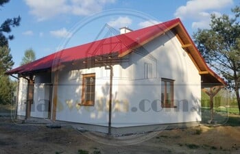 Dom 70m2 -ogrzewanie folie grzewcze Red snake